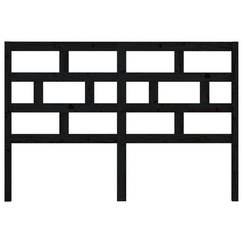 Wezgłowie łóżka, czarne, 166x4x100 cm, lite drewno sosnowe na Arena.pl