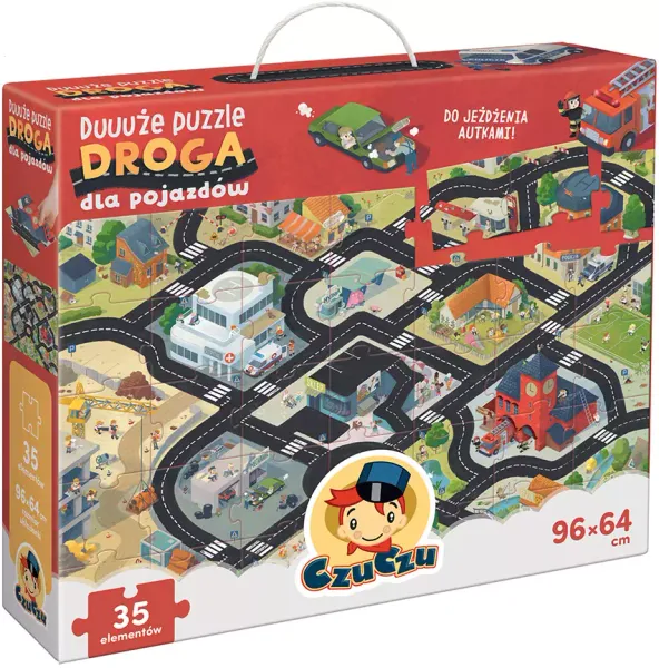 Duuuże puzzle 35 elementów. Droga dla pojazdów zdjęcie 1