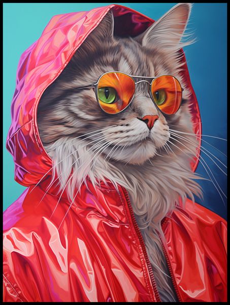 Plakat 75x100cm Kot w Stylu zdjęcie 2