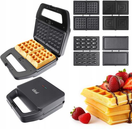 OPIEKACZ UNIWERSALNY 4w1 ORZESZKI TOSTY SANDWICH GOFRY GRILL MOCNY na Arena.pl