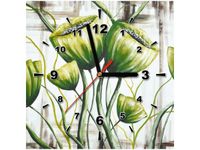 30X30CM ZEGAR ZIELONE MAKI OBRAZ DREWNO