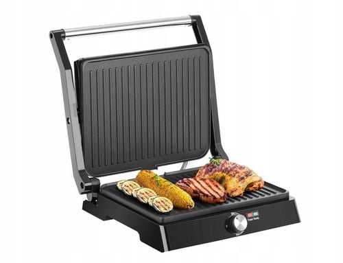 Grill elektryczny opiekacz rozkładany REGULACJA TEMPERATURY DUŻA MOC na Arena.pl