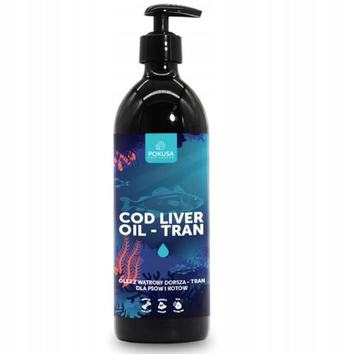 POKUSA Cod Liver Oil Tran z wątroby dorsza 500ml na Arena.pl