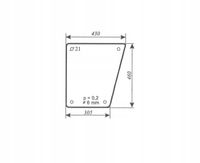 szyba drzwi dolna ciągnika URSUS 4512, 4514, 5314 kabina Standard 31976K91
