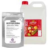 Zestaw Soda Oczyszczona eMAJA24  1 kg + Ocet Spirytusowy Jamar 5l