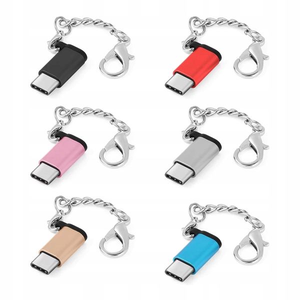 ADAPTER brelok micro usb typ b na typ c szary zdjęcie 4