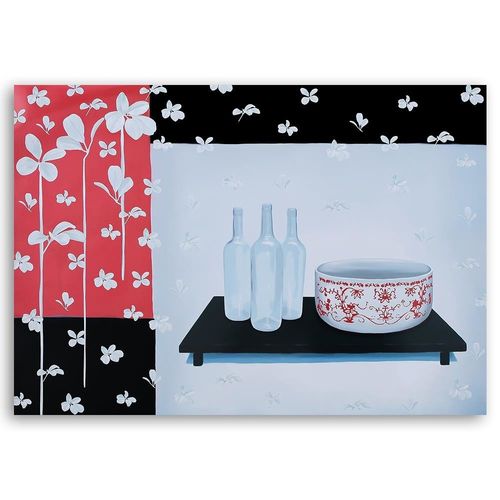 Deco Panel, Butelki i misa abstrakt 70x50 na Arena.pl