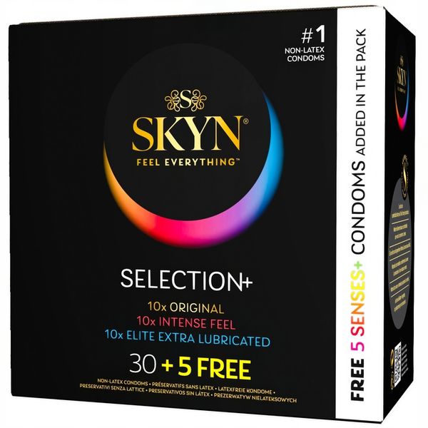 SKYN SELECTION 35 ORIGINAL INTENSE FEEL ELITE COCKTAIL HOT EXTRA NAWILŻANE zdjęcie 1