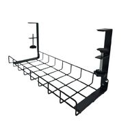 Organizer na kable półka pod biurko czarna