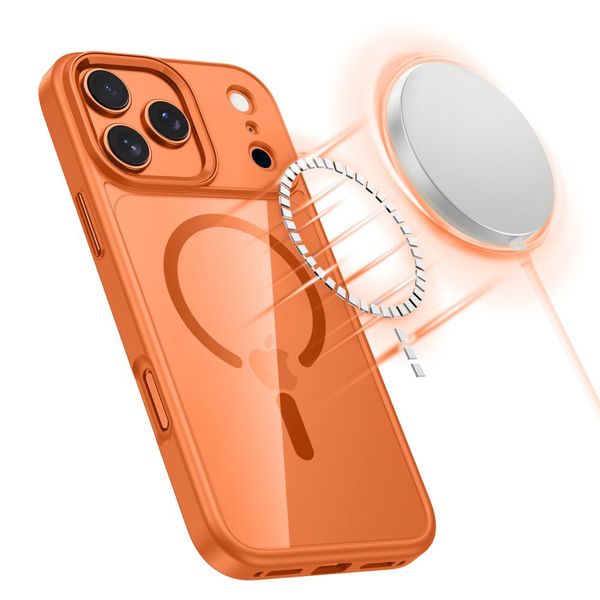 tech-protect magmat magsafe iphone 17 pro cosmic orange/clear zdjęcie 2