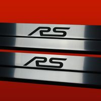 Listwa progowa FORD FOCUS MK2 RS Stal nierdzewna 304 połysk z czarnymi lite