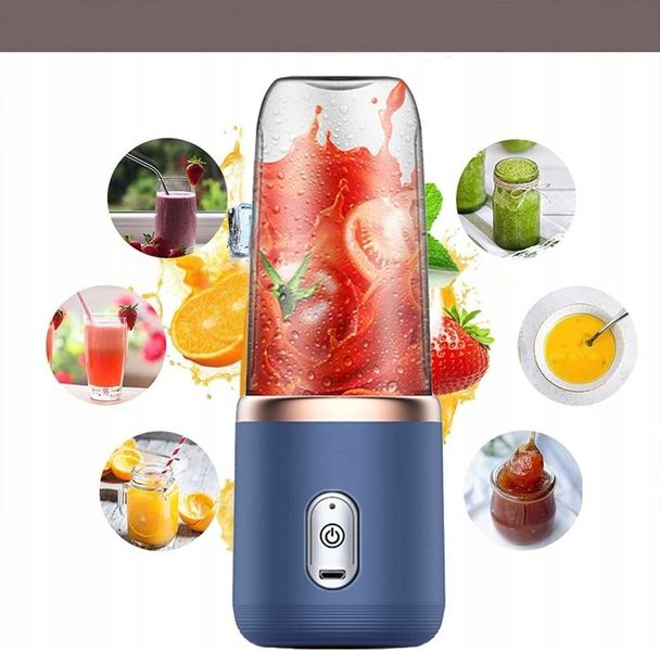 MINI MIKSER USB O POJEMNOŚCI 400 ML Z 6 OSTRZAMI, DO SMOOTHIE, NA PODRÓŻY zdjęcie 6