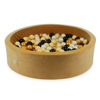 Suchy basen 110x30 Velvet Soft Carmel z piłeczkami 400 szt.(beżowe, jasnozłote, złote, czarne)