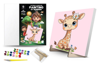 Zestaw Kreatywny Malowanie Po Numerach Dla Dzieci Żyrafa 25X25Cm Qbee