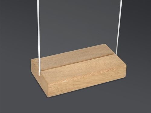 STOJAK A4 PION Z PLEXI NA ULOTKĘ, OPIS MENU DREWNO - PODSTAWKA DREWNIANA na Arena.pl