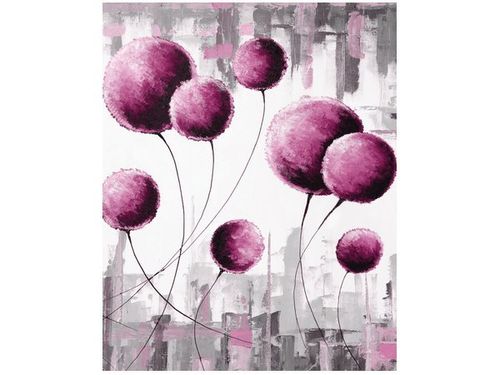 40CM 50CM OBRAZEK ŚCIENNY ABSTRAKCYJNE DMUCHAWCE FUKSJI DRUK PŁÓTNO OBRAZ na Arena.pl