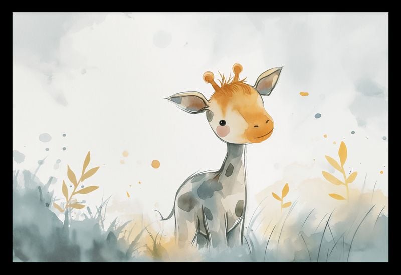 Plakat 30x20cm Mała Żyrafka zdjęcie 2