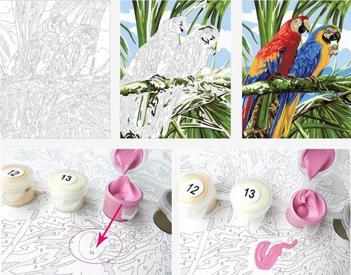 Malowanie Po Numerach Zestaw na Ramie Farby Akrylowe 40x50 cm na Arena.pl