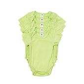 Body dziecięce zielone z krótkim rękawem do sublimacji M