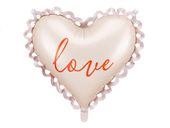 Balon foliowy serce Love falbanka, 50x47 cm