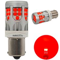 żarówka P21W LED BA15S 10-50V bez błędu czerwona 2800lm