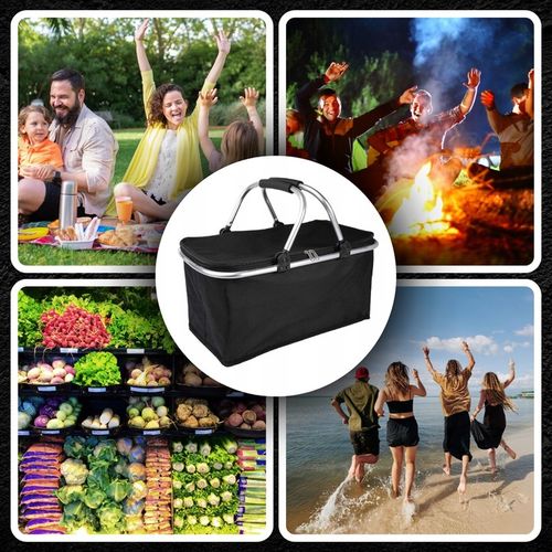 KOSZ PIKNIKOWY SKŁADANY KOSZYK TERMICZNY NA ZAKUPY PIKNIK RÓŻNE WZORY na Arena.pl