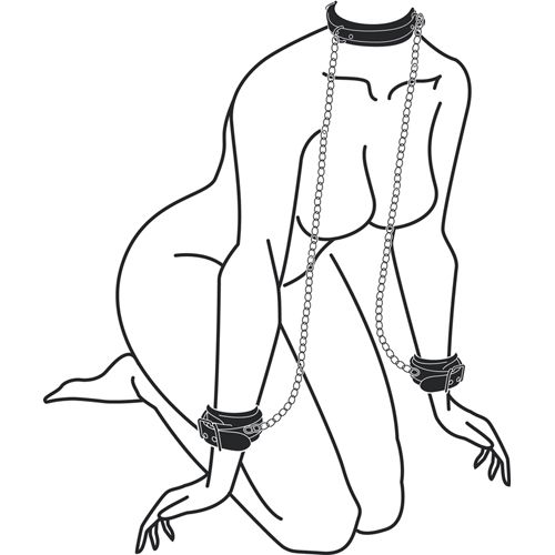 kajdanki leather collar with handcuffs na Arena.pl
