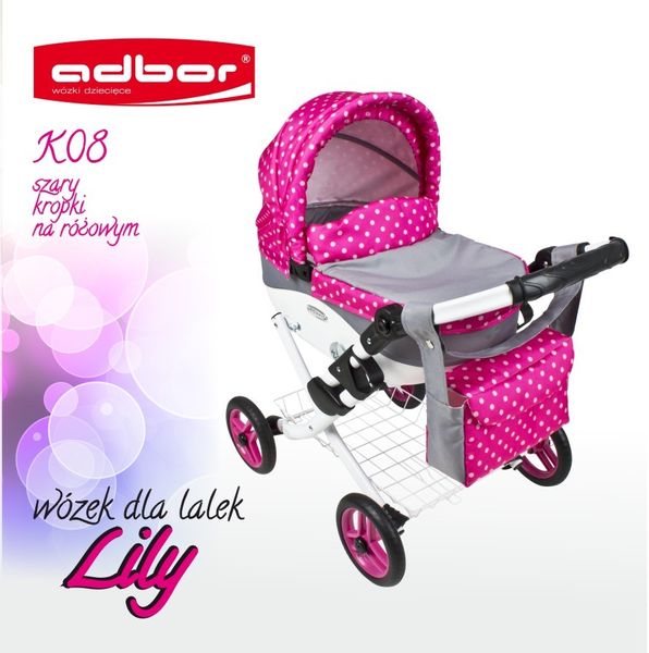 WÓZEK DLA LALEK LOLA K08 + TOREBKA DeLuXe zdjęcie 6
