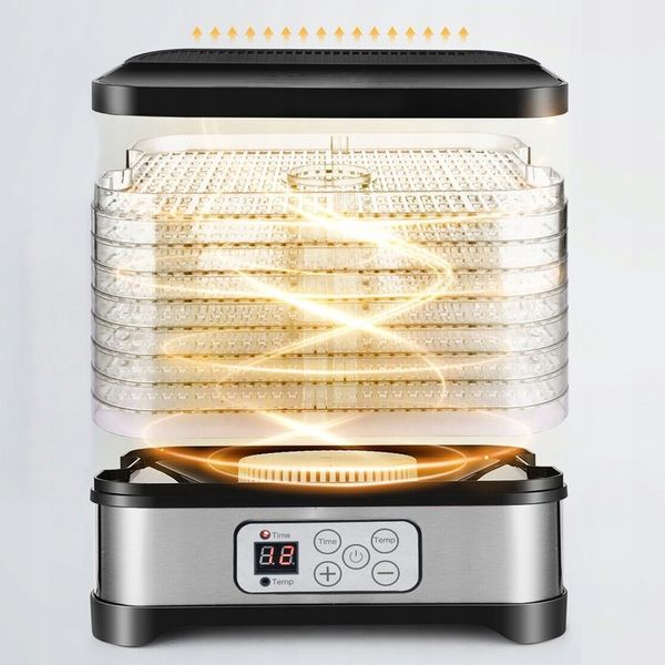 MOCNA SUSZARKA LCD DO GRZYBÓW OWOCÓW WARZYW RYBY EKO REGULACJA 5 SIT ZESTAW zdjęcie 15