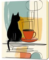 Obraz 70x90cm Kot i Kawa