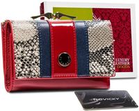 Skórzany portfel damski z portmonetką na bigiel