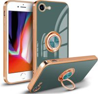 Etui iPhone 7 8 SE 2020 2022 Newseego szare + uchwyt 360° magnetyczne