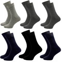 6x SKARPETY MĘSKIE GARNITUROWE DŁUGIE BAWEŁNIANE ODDYCHAJĄCE ZESTAW 44-46