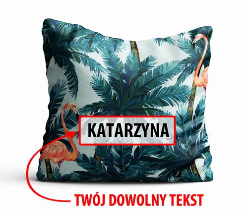Poduszka Dekoracyjna KWIATY  z Twoim napisem K05 na Arena.pl