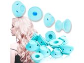 Wałki do włosów silikonowe papieloty gumowe do kręcenia loków niebieski