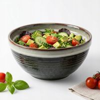 MISKA CERAMICZNA WAZA DO ZUPY 2L MISA SAŁATKOWA Ø22 CM DO SAŁATEK ZMYWARKA