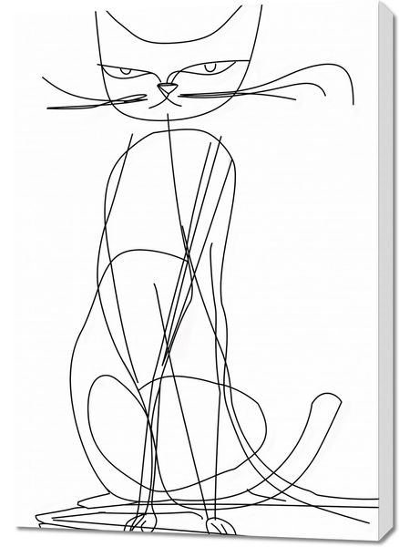 Obraz 70x100cm Kot Linijny zdjęcie 1