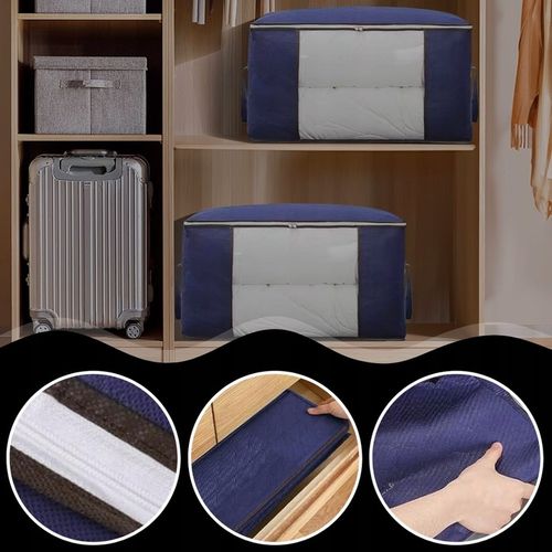 4x ORGANIZER NA UBRANIA POJEMNIK NA POŚCIEL KOŁDRĘ KOCE POKROWIEC XXL na Arena.pl