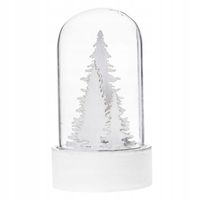 Świąteczna dekoracja lampka LED ozdoba biała szklana choinki LIVARNO