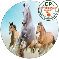 Opłatek na tort Konie