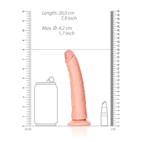 realrock model slim 18 cm z przyssawką - anatomiczny kształt na Arena.pl