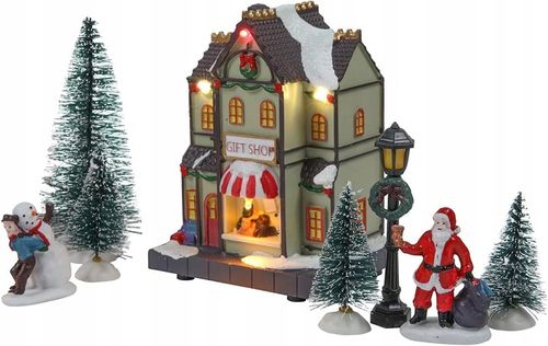Wioska swiateczna LED Christmas Village zestaw 14 elementow z oswietleniem na Arena.pl