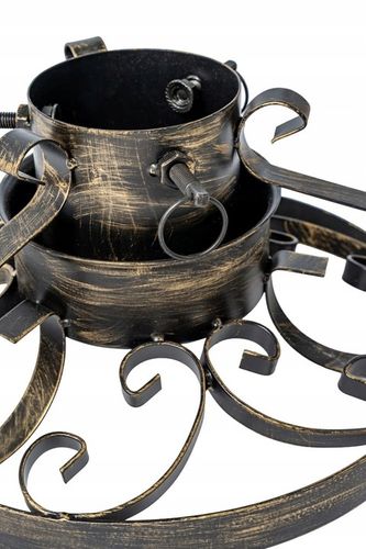 STOJAK NA CHOINKĘ ZŁOTY METALOWY Z POJEMNIKIEM NA WODĘ 0,9 L na Arena.pl