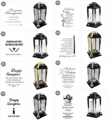 Znicz personalizowany świąteczny elegancka latarenka z grawerem na Arena.pl