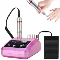 FREZARKA DO PAZNOKCI Do Manicure MOCNA + FREZY 45000RPM PEDICURE 204