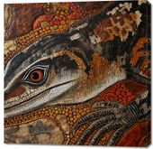 Obraz 100x100cm Oko Jaszczurki