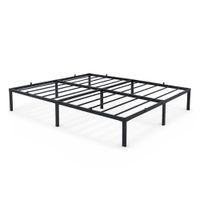 Łóżko 160x200 cm Składane Metalowe Rama Łóżka Stelaż Gościnne Czarne