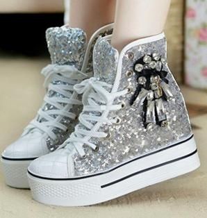 Trampki Damskie -CEKINY- PLATFORMA! na Arena.pl