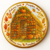 CIASTKO LUKROWANE HAUS PUMPKIN ROZ.L KOŁO JESIEŃ RĘCZNIE ROBIONE