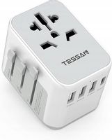 Adapter podróżny uniwersalna wtyczka 3 USB międzynarodowy TESSAN USA UK Eur